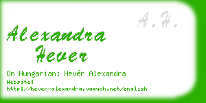 alexandra hever business card
